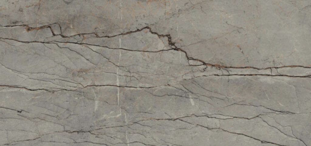 Close view of a gray Striata Caesarstone surface